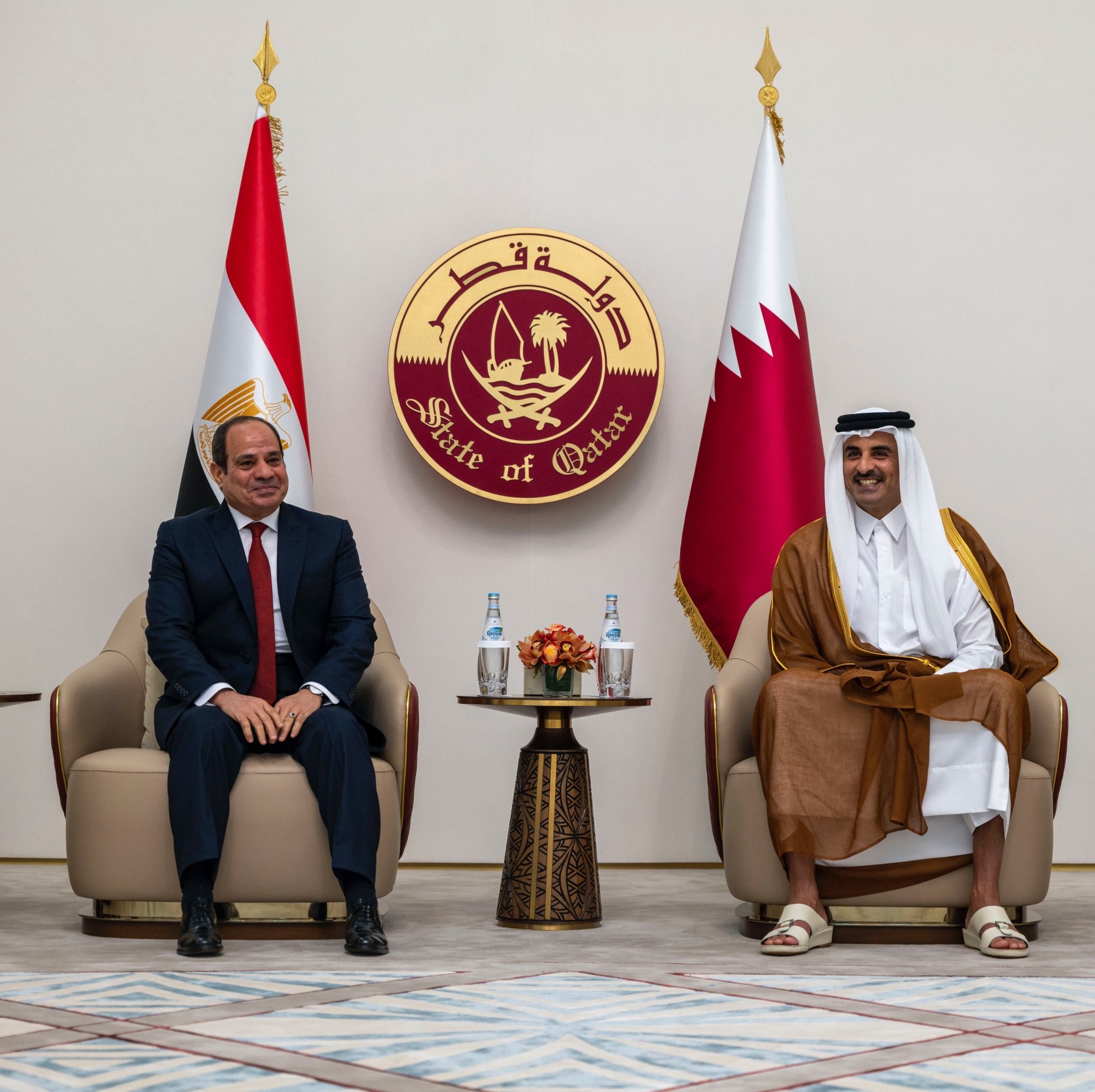 السيسي في قطر للمرة الاولى بعد شهرين من زيارة تميم للقاهرة